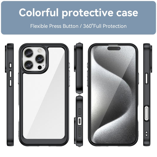 Colorful Series Acrylic + TPU Phone Case, For iPhone 16 Pro Max, For iPhone 16 Pro, For iPhone 16 Plus, For iPhone 16, iPhone 16e