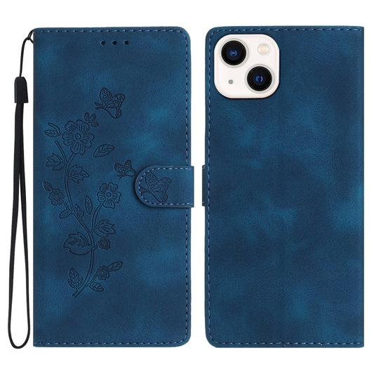 Flower Butterfly Embossing Pattern Leather Phone Case, For iPhone 14, For iPhone 14 Pro, For iPhone 14 Pro Max, For iPhone SE 2022/2020 / 8 / 7 / 6, For iPhone 13 Pro Max