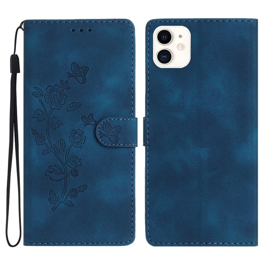 Flower Butterfly Embossing Pattern Leather Phone Case, For iPhone 12 mini, For iPhone 11 Pro Max, For iPhone 11, For iPhone 11 Pro, For iPhone X / XS