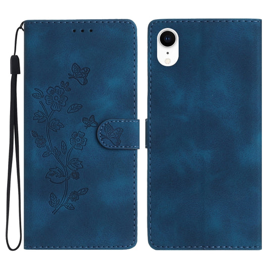 Flower Butterfly Embossing Pattern Leather Phone Case, For iPhone XR, For iPhone XS Max, For iPhone 8 Plus / 7 Plus / 6 Plus