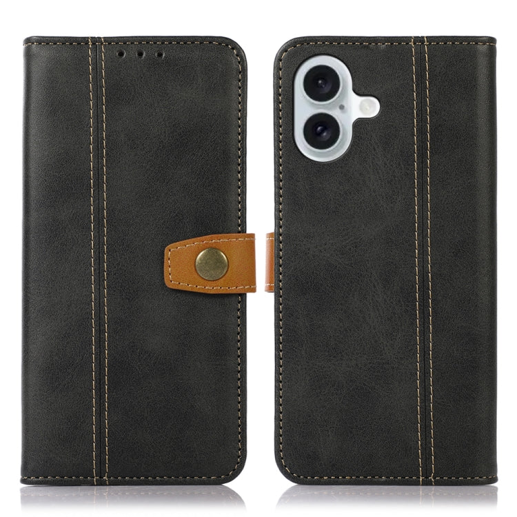 Stitching Thread Calf Texture Leather Phone Case, For iPhone 16 Pro Max, For iPhone 16 Pro, For iPhone 16 Plus, For iPhone 16, For iPhone 15 Pro Max, For iPhone 15 Pro, For iPhone 15 Plus, For iPhone 15