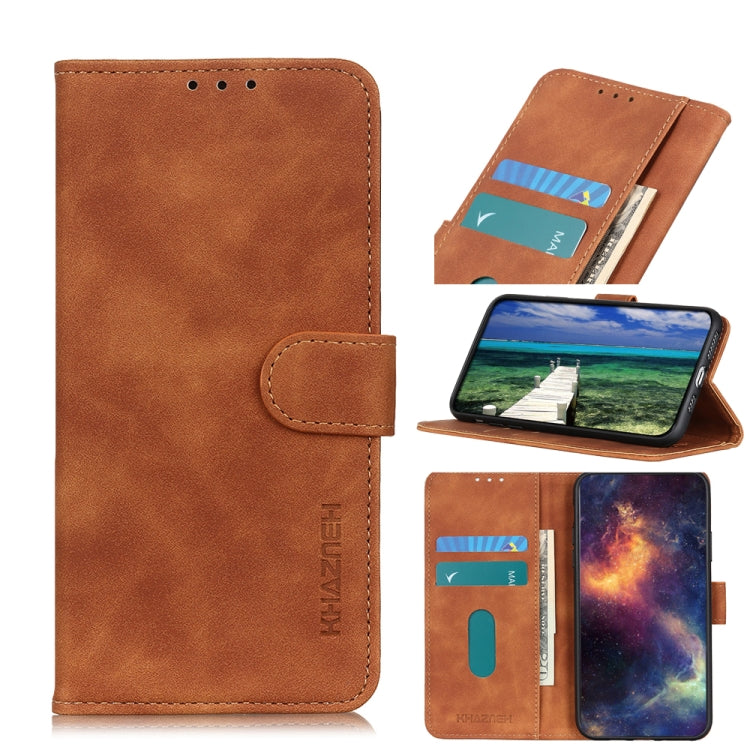 KHAZNEH Retro Texture Leather Phone Case, For iPhone 15