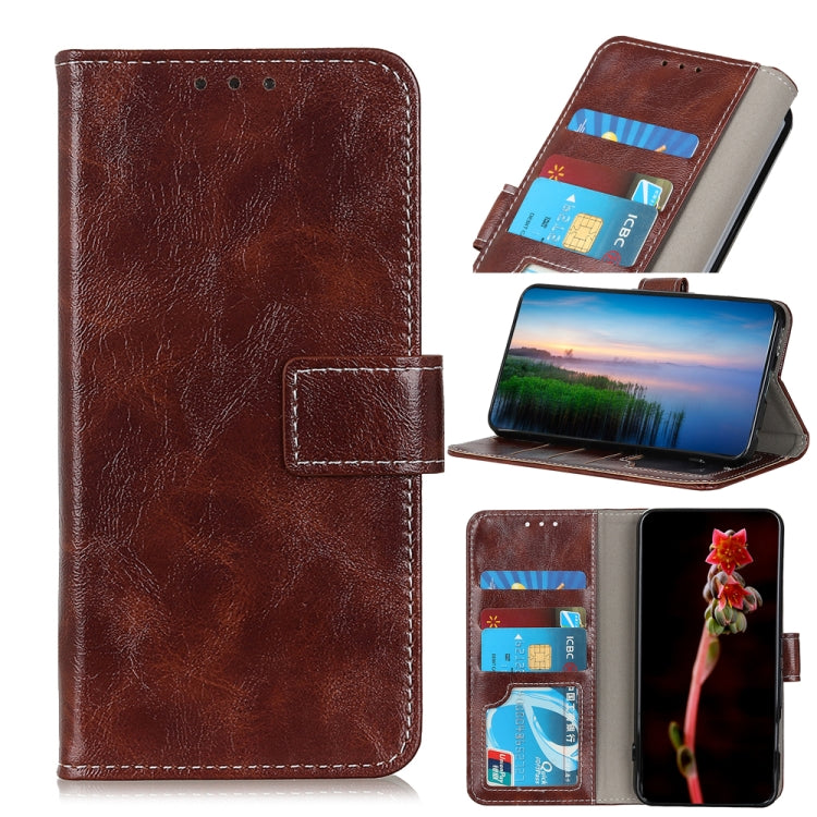 Retro Crazy Horse Texture Horizontal Flip Leather Phone Case, For iPhone 15 Pro, For iPhone 15 Plus, For iPhone 15