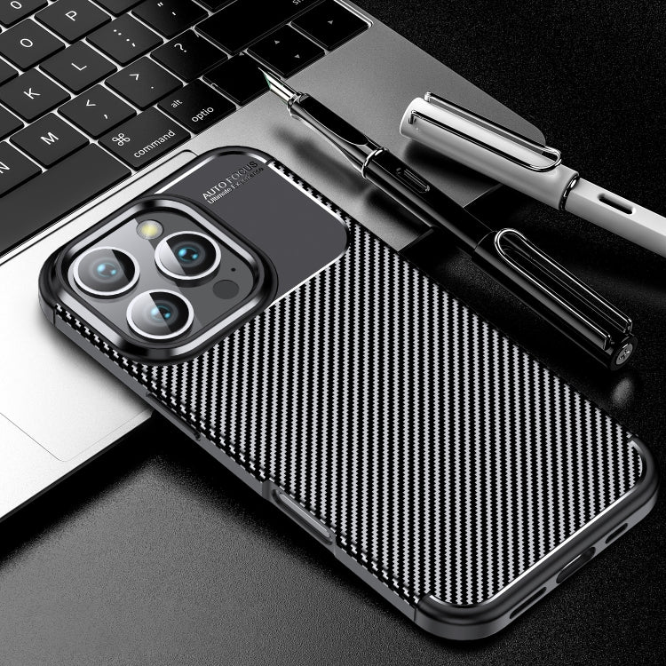 Carbon Fiber Texture Shockproof TPU Phone Case, For iPhone 16 Pro Max, For iPhone 16 Pro, For iPhone 16 Plus, For iPhone 16, iPhone 16e, For iPhone 15 Pro Max, For iPhone 15 Pro, For iPhone 15 Plus, For iPhone 15