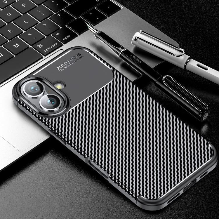 Carbon Fiber Texture Shockproof TPU Phone Case, For iPhone 16 Pro Max, For iPhone 16 Pro, For iPhone 16 Plus, For iPhone 16, iPhone 16e, For iPhone 15 Pro Max, For iPhone 15 Pro, For iPhone 15 Plus, For iPhone 15