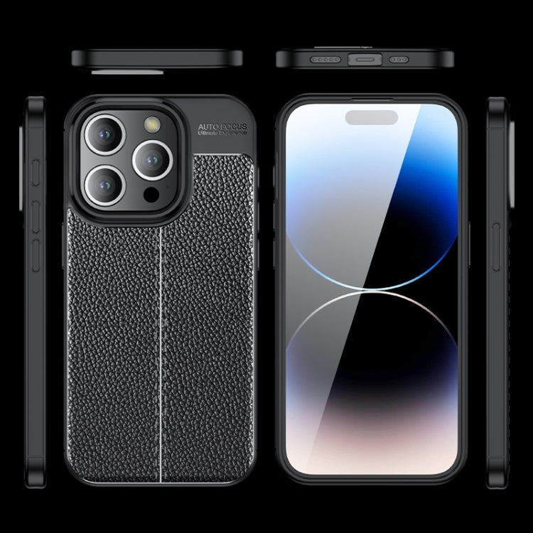 Litchi Texture Shockproof TPU Phone Case, For iPhone 16 Pro Max, For iPhone 16 Pro, For iPhone 16 Plus, For iPhone 16, iPhone 16e, For iPhone 15 Pro Max, For iPhone 15 Pro, For iPhone 15 Plus, For iPhone 15