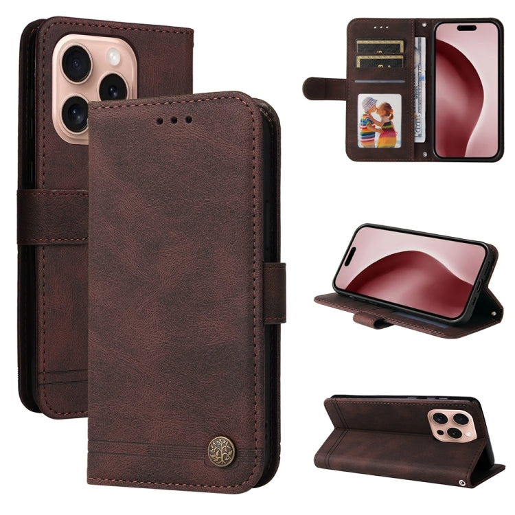 Skin Feel Life Tree Leather Phone Case, For iPhone 16 Pro Max, For iPhone 16 Pro, For iPhone 16 Plus, For iPhone 16, For iPhone 16e, For iPhone 15 Pro Max