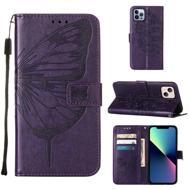 Embossed Butterfly Leather Phone Case, iPhone 16e, For iPhone 15 Pro Max, For iPhone 15 Pro, For iPhone 15 Plus