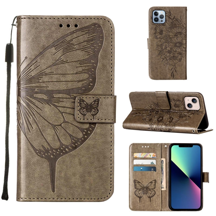 Embossed Butterfly Leather Phone Case, iPhone 16e, For iPhone 15 Pro Max, For iPhone 15 Pro, For iPhone 15 Plus