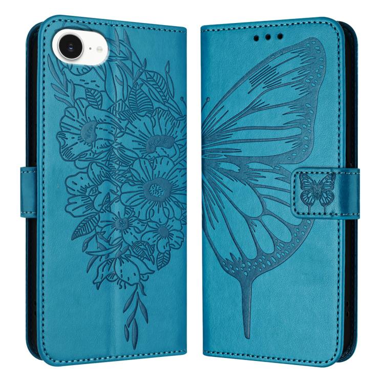 Embossed Butterfly Leather Phone Case, iPhone 16e, For iPhone 15 Pro Max, For iPhone 15 Pro, For iPhone 15 Plus