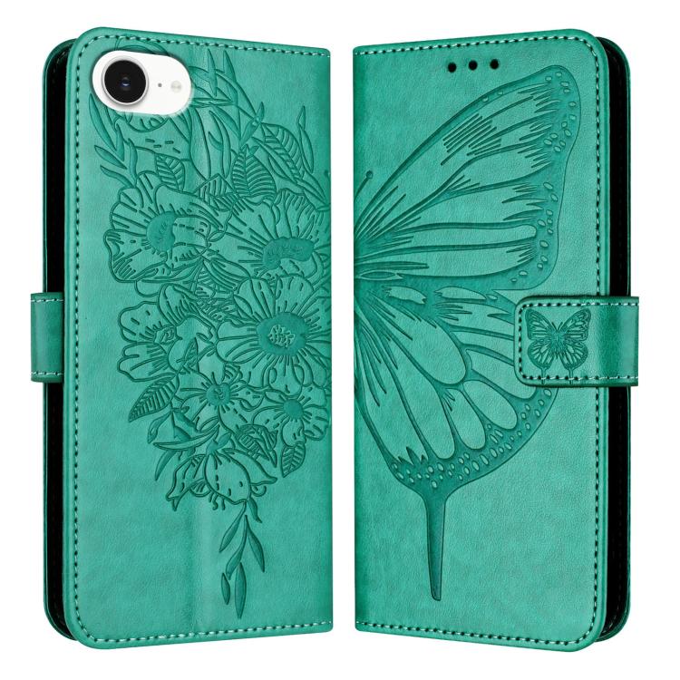 Embossed Butterfly Leather Phone Case, iPhone 16e, For iPhone 15 Pro Max, For iPhone 15 Pro, For iPhone 15 Plus