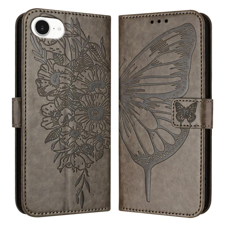 Embossed Butterfly Leather Phone Case, iPhone 16e, For iPhone 15 Pro Max, For iPhone 15 Pro, For iPhone 15 Plus