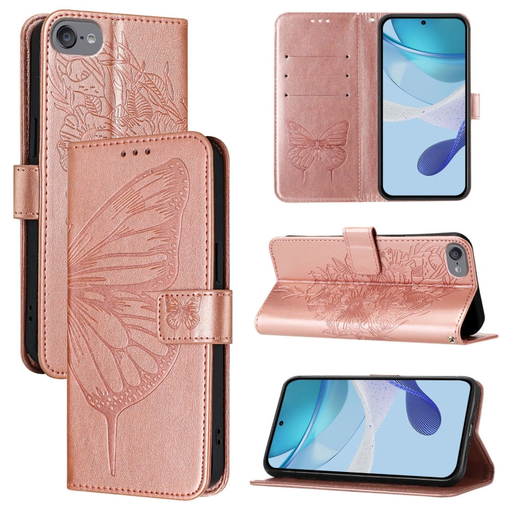 Embossed Butterfly Leather Phone Case, For iPhone 15, For iPod Touch 7 / 6 / 5