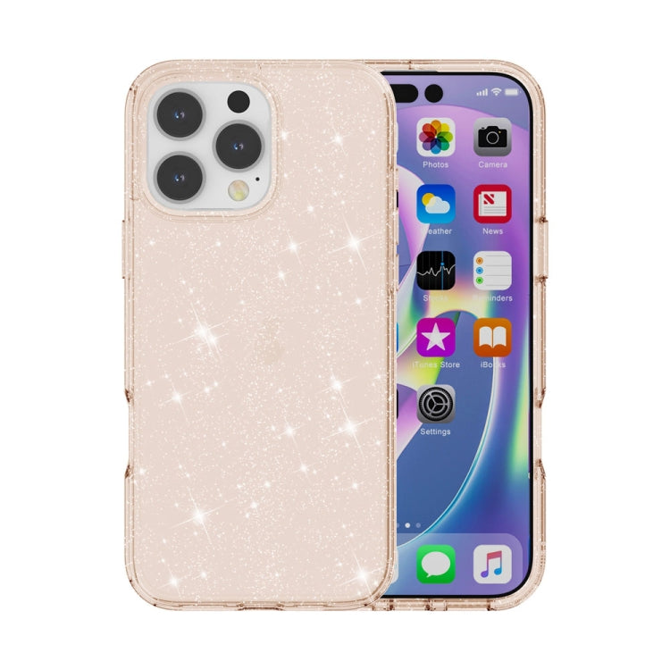 Shockproof Terminator Glitter Powder Phone Case, For iPhone 16 Pro Max, For iPhone 16 Pro, For iPhone 16 Plus, For iPhone 16, iPhone 16e, For iPhone 15 Pro Max