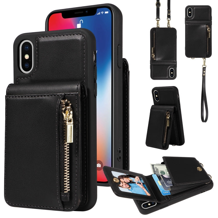 Crossbody Lanyard Zipper Wallet Leather Phone Case, For iPhone 11 Pro Max, For iPhone 11, For iPhone 11 Pro, For iPhone X / XS, For iPhone XR, For iPhone XS Max