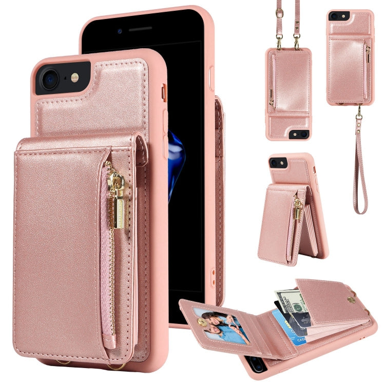 Crossbody Lanyard Zipper Wallet Leather Phone Case, For iPhone SE 2022/ 7 / 8, For iPhone 13 Pro Max, For iPhone 13 Pro, For iPhone 13, For iPhone 12 / 12 Pro, For iPhone 12 Pro Max