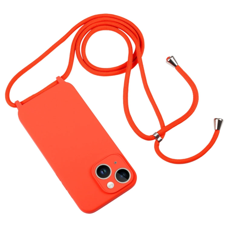 Crossbody Lanyard Liquid Silicone Case, For iPhone 15 Plus, For iPhone 15