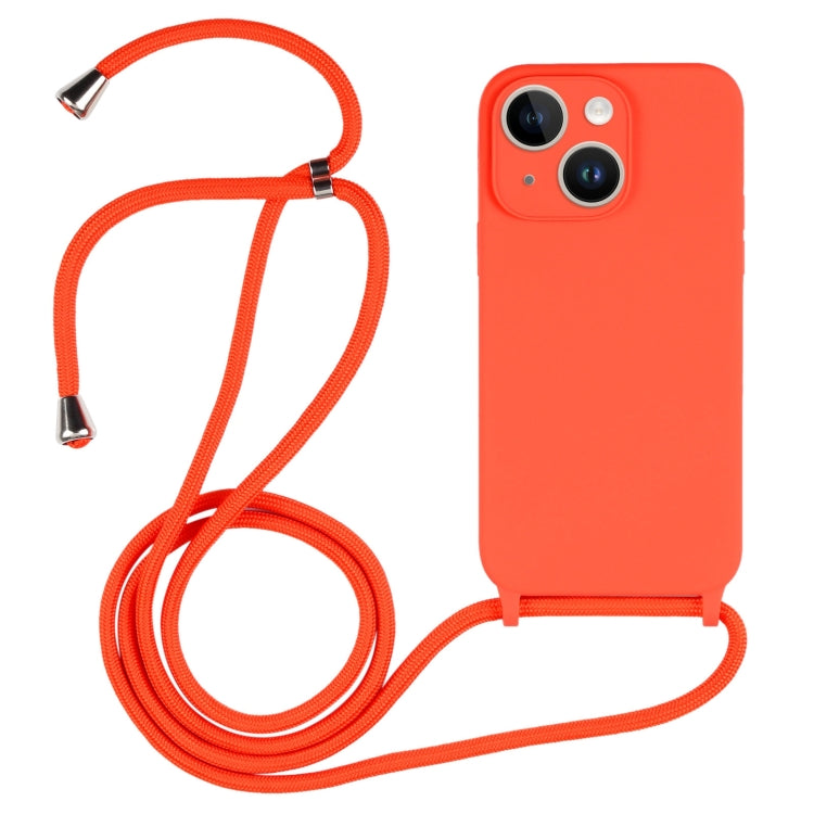 Crossbody Lanyard Liquid Silicone Case, For iPhone 15 Plus, For iPhone 15