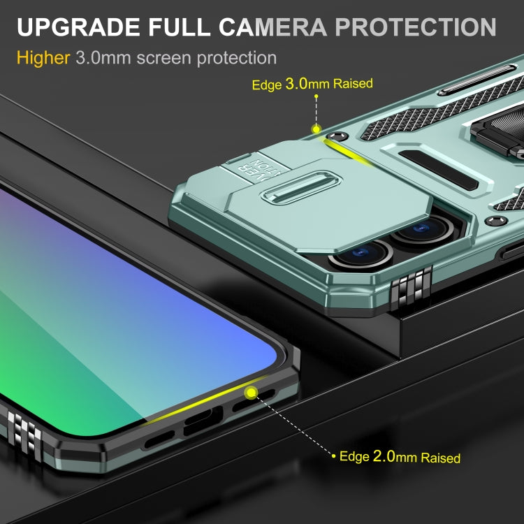 Armor PC + TPU Camera Shield Phone Case, For iPhone 16 Pro Max, For iPhone 16 Pro, For iPhone 16 Plus, For iPhone 16