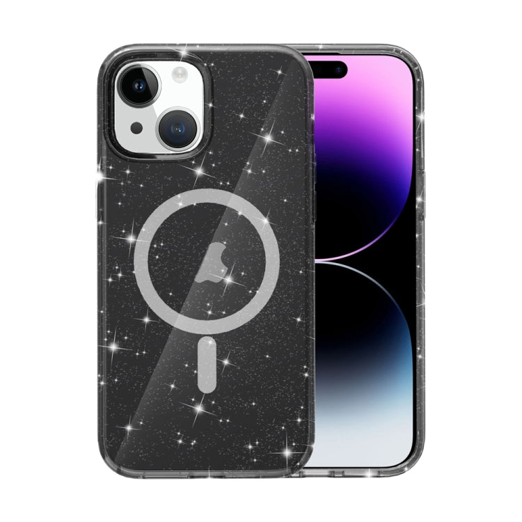 Terminator Style Glitter Powder MagSafe Magnetic Phone Case, For iPhone 15 Pro, For iPhone 15 Plus, For iPhone 15