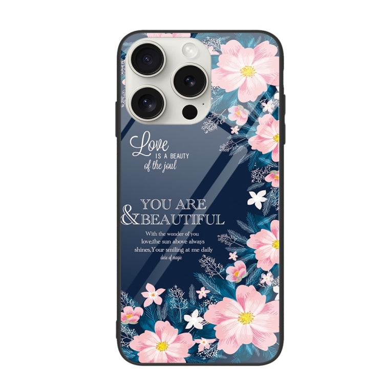 Colorful Painted Glass Phone Case, For iPhone 16 Pro Max, For iPhone 16 Pro