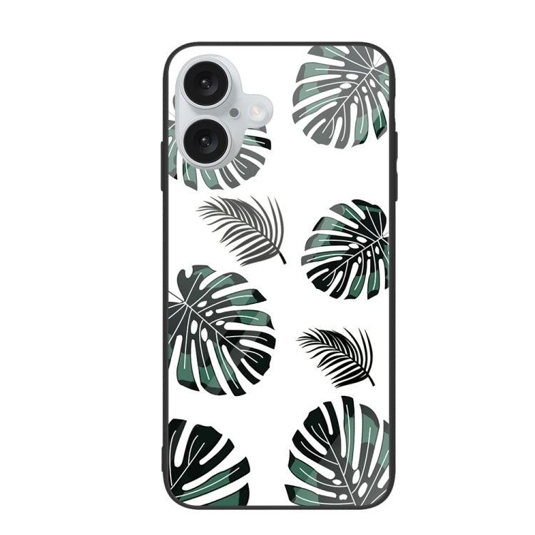 Colorful Painted Glass Phone Case, For iPhone 16 Plus, For iPhone 16