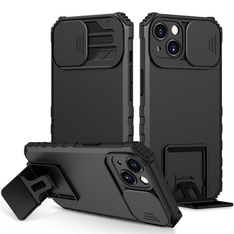 Stereoscopic Holder Sliding Camshield Phone Case, For iPhone 15 Pro Max, For iPhone 15 Pro, For iPhone 15 Plus, For iPhone 15