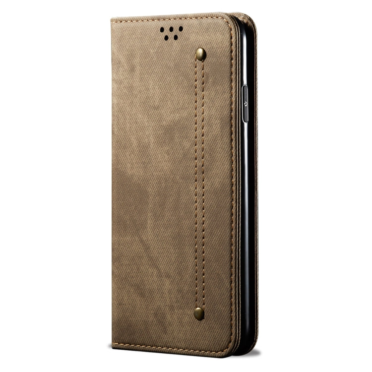 Denim Texture Casual Style Horizontal Flip Leather Case, For iPhone 15