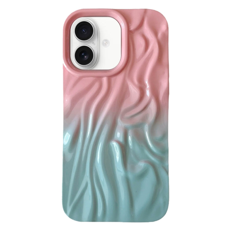 Wrinkle Gradient Oily Feel TPU Phone Case, For iPhone 16 Pro Max, For iPhone 16 Pro, For iPhone 16 Plus, For iPhone 16, For iPhone 15 Pro Max, For iPhone 15 Pro