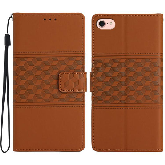 Diamond Embossed Skin Feel Leather Phone Case, For iPhone 16e, For iPhone 16 Pro Max, For iPhone 16 Pro, For iPhone 16 Plus, For iPhone 16