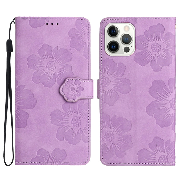 Flower Embossing Pattern Leather Phone Case, For iPhone 15 Pro, For iPhone 15 Plus, For iPhone 15, For iPhone 14 Plus, For iPhone 14, For iPhone 14 Pro