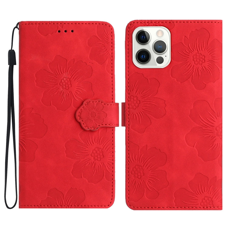 Flower Embossing Pattern Leather Phone Case, For iPhone 15 Pro, For iPhone 15 Plus, For iPhone 15, For iPhone 14 Plus, For iPhone 14, For iPhone 14 Pro