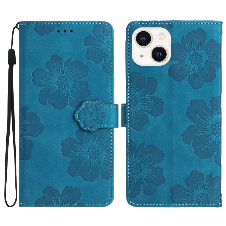 Flower Embossing Pattern Leather Phone Case, For iPhone 15 Pro, For iPhone 15 Plus, For iPhone 15, For iPhone 14 Plus, For iPhone 14, For iPhone 14 Pro