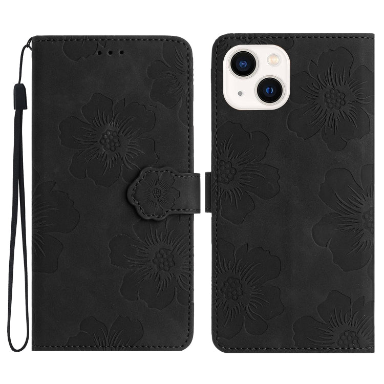 Flower Embossing Pattern Leather Phone Case, For iPhone 15 Pro, For iPhone 15 Plus, For iPhone 15, For iPhone 14 Plus, For iPhone 14, For iPhone 14 Pro