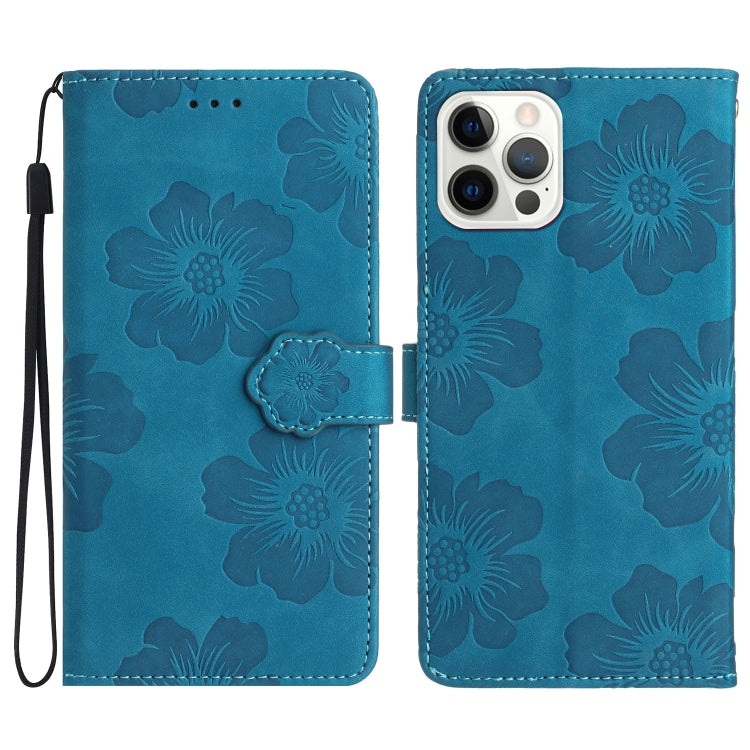 Flower Embossing Pattern Leather Phone Case, For iPhone 16e, For iPhone 16 Pro Max, For iPhone 16 Pro, For iPhone 16 Plus, For iPhone 16, For iPhone 15 Pro Max