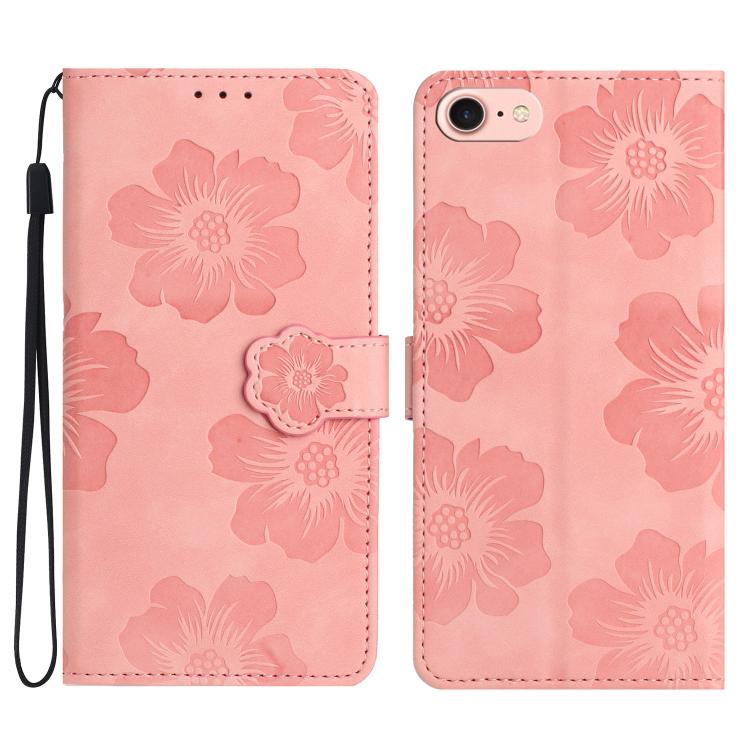 Flower Embossing Pattern Leather Phone Case, For iPhone 16e, For iPhone 16 Pro Max, For iPhone 16 Pro, For iPhone 16 Plus, For iPhone 16, For iPhone 15 Pro Max