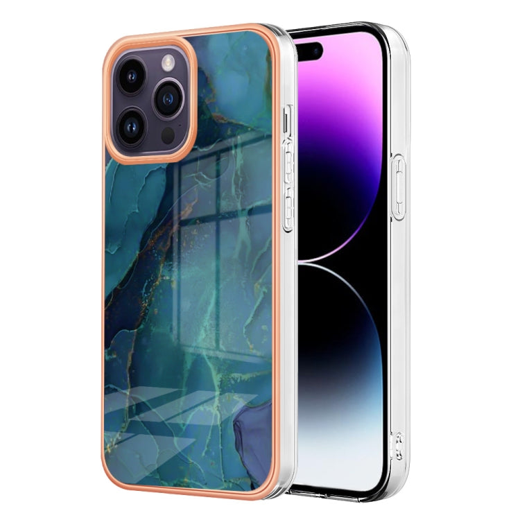 Electroplating Marble Dual-side IMD Phone Case, For iPhone 16 Pro Max, For iPhone 16 Pro, For iPhone 16 Plus, For iPhone 16, For iPhone 15 Pro Max