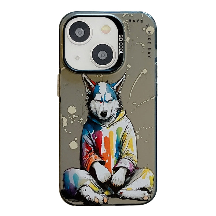 Animal Pattern Oil Painting Series PC + TPU Phone Case, For iPhone 13