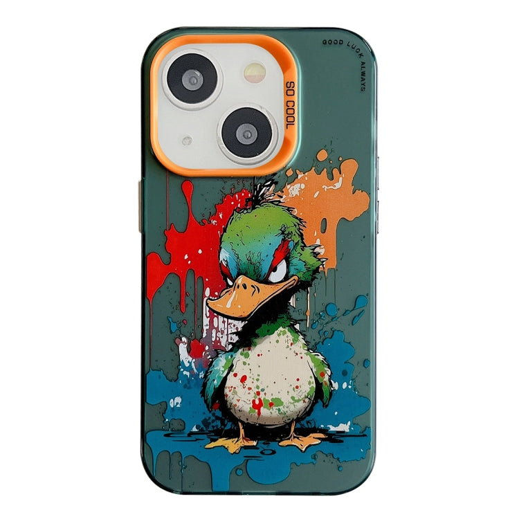 Animal Pattern Oil Painting Series PC + TPU Phone Case, For iPhone 14