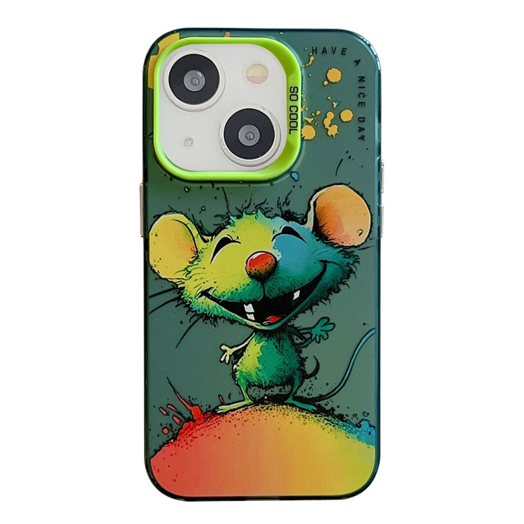 Animal Pattern Oil Painting Series PC + TPU Phone Case, For iPhone 14