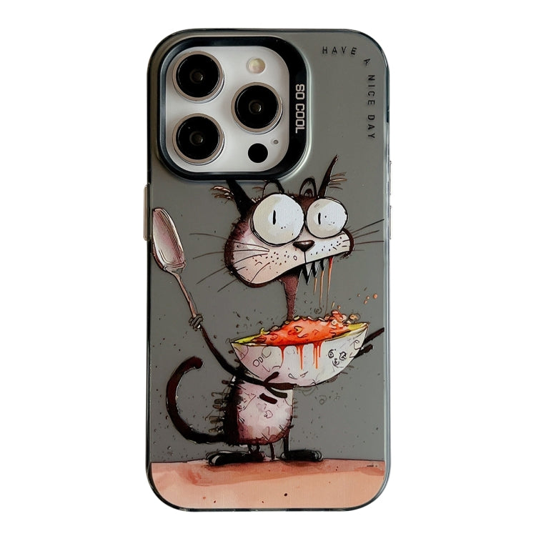 Animal Pattern Oil Painting Series PC + TPU Phone Case, For iPhone 14 Pro