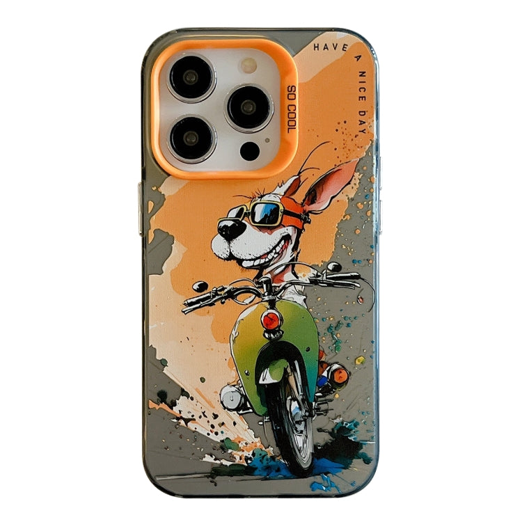 Animal Pattern Oil Painting Series PC + TPU Phone Case, For iPhone 14 Pro