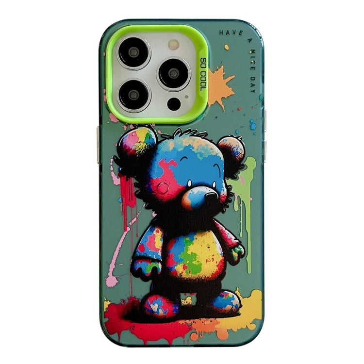 Animal Pattern Oil Painting Series PC + TPU Phone Case, For iPhone 15 Pro