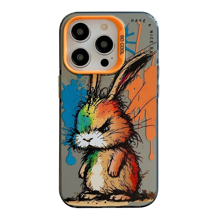 Animal Pattern Oil Painting Series PC + TPU Phone Case, For iPhone 15 Pro