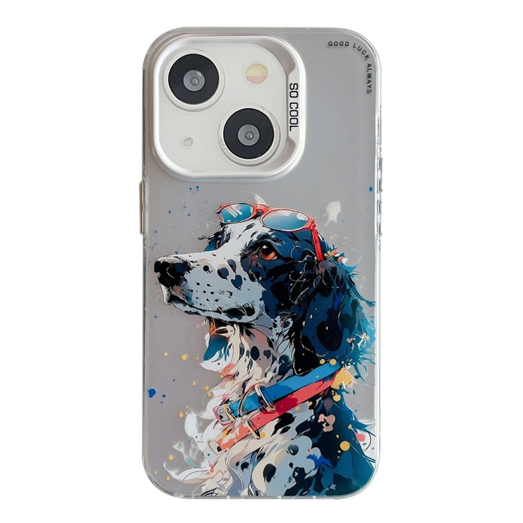 Animal Pattern Oil Painting Series PC + TPU Phone Case, For iPhone 15