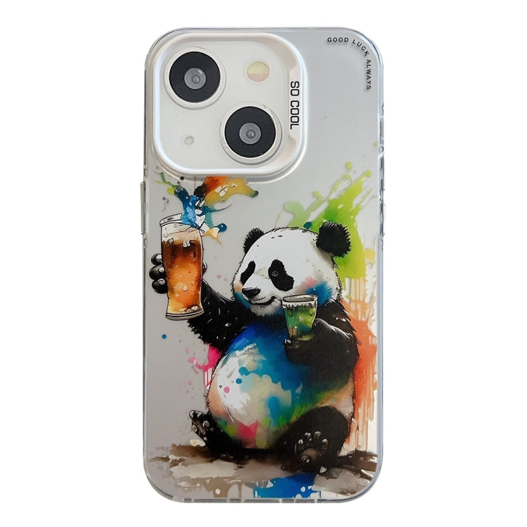 Animal Pattern Oil Painting Series PC + TPU Phone Case, For iPhone 15