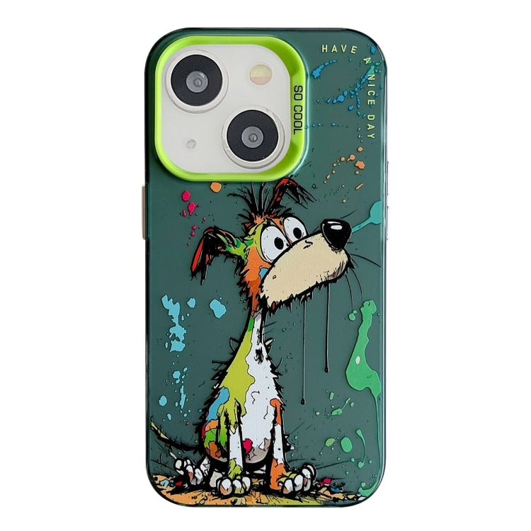 Animal Pattern Oil Painting Series PC + TPU Phone Case, For iPhone 15 Plus