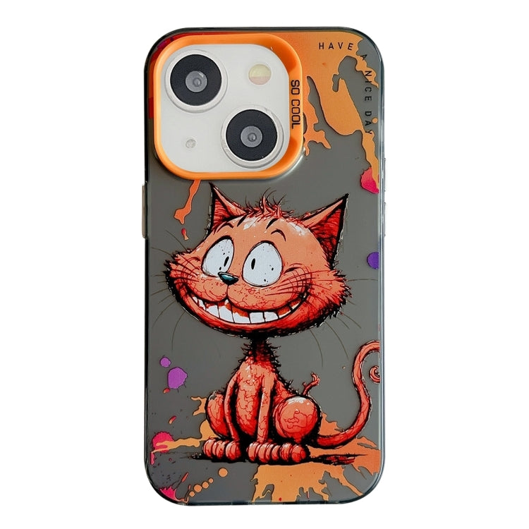 Animal Pattern Oil Painting Series PC + TPU Phone Case, For iPhone 15 Plus