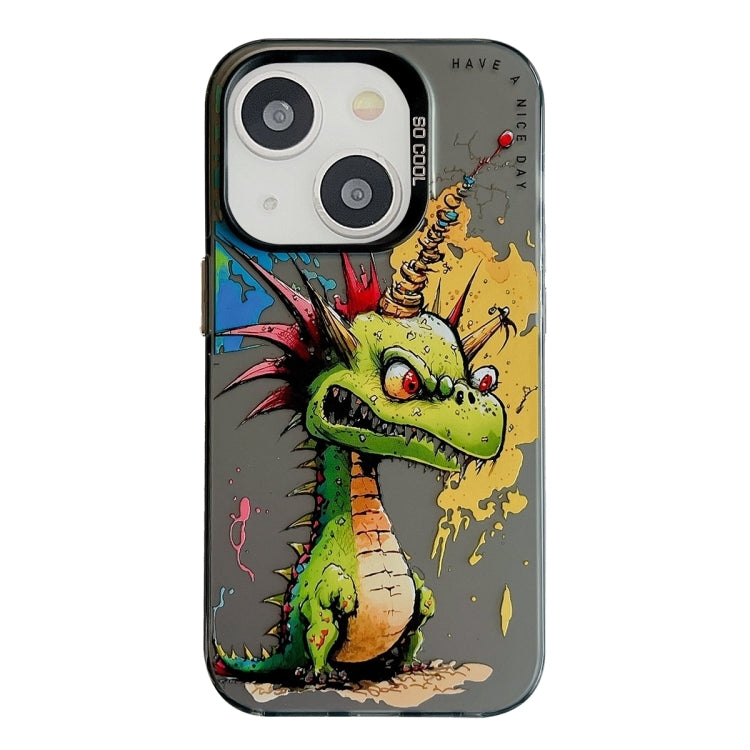 Animal Pattern Oil Painting Series PC + TPU Phone Case, For iPhone 15 Plus