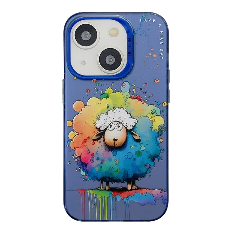 Animal Pattern Oil Painting Series PC + TPU Phone Case, For iPhone 15 Plus